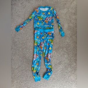 Little Sleepies Blue and Multicolor Pajama Set